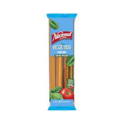 Nacional Linguine augstākās kvalitātes makaroni ar tomātu, spinātu un brokoļu garšu 500g | Multum