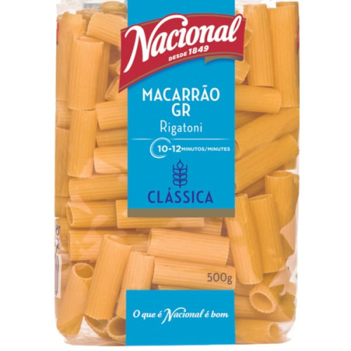Nacional Rigatoni augstākās kvalitātes makaroni 500g | Multum