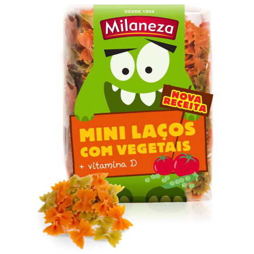 Milaneza augstākās kvalitātes makaroni ar tomātu un zirņu garšu, D vitamīnu 500g | Multum