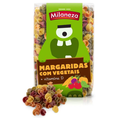 Milaneza augstākās kvalitātes makaroni ar dārzeņu garšām un D vitamīnu 500g | Multum
