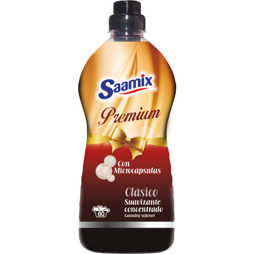 Saamix Premium koncentrēts veļas mīkstinātājs ar mikrokapsulām 1.5L 60x | Multum