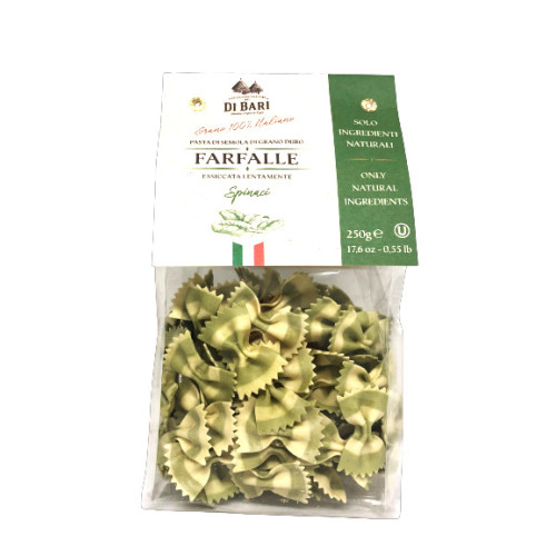Di Bari Farfalle makaroni ar spinātiem 250g | Multum