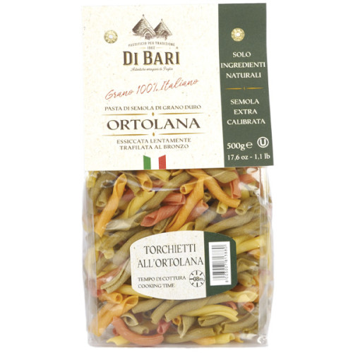 Di Bari ortolana makaroni ar bazilika, spinātu, tomātu un biešu garšu 500g | Multum