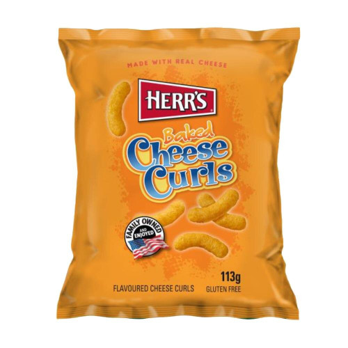 Herr's Cheese Curls kukurūzas uzkodas ar siera garšu 113g | Multum