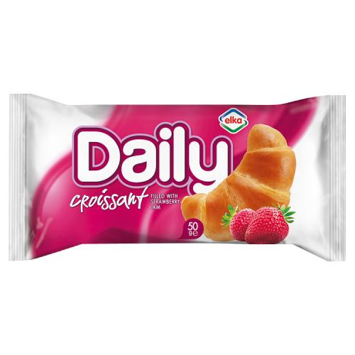 Elka Daily kruasāns ar zemeņu garšas krēma pildījumu 50g | Multum