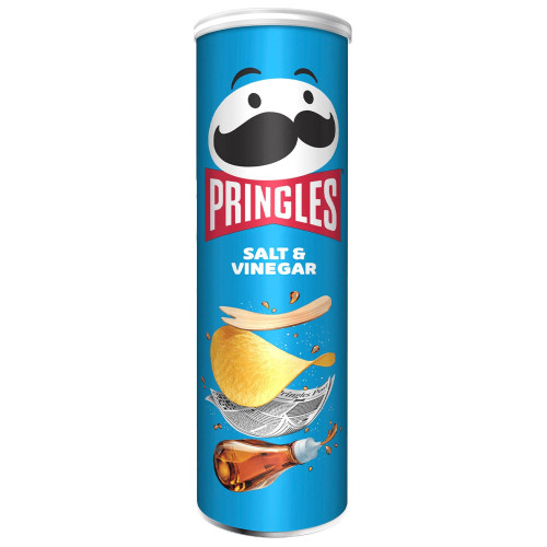 Pringles kartupeļu čipsi ar sāli un etiķa garšu 165g | Multum