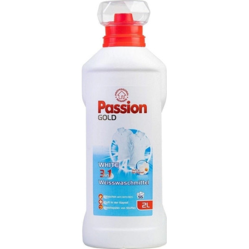 PASSION 3in1 veļas mazgāšanas želeja baltai veļai (55) 2L | Multum