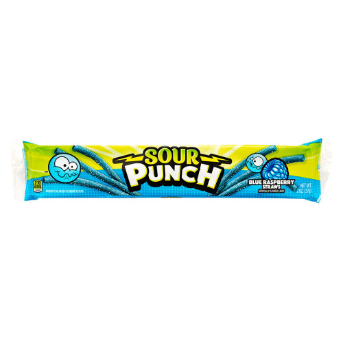 Sour Punch želejas konfektes ar zilo aveņu garšu 57g | Multum