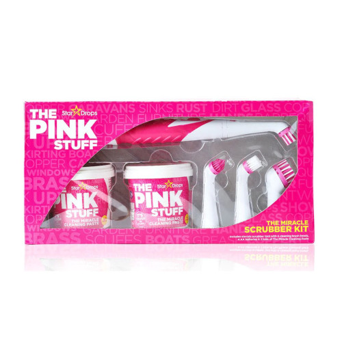 THE PINK STUFF - multifunkcionāla tīrīšanas pasta 2x500g + elektriska tīrīšanas birste ar 4 maināmiem uzgaļiem | Multum