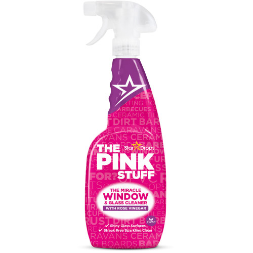Pink Stuff logu un stiklu tīrīšanas līdzeklis ar rožu etiķi 750ml | Multum
