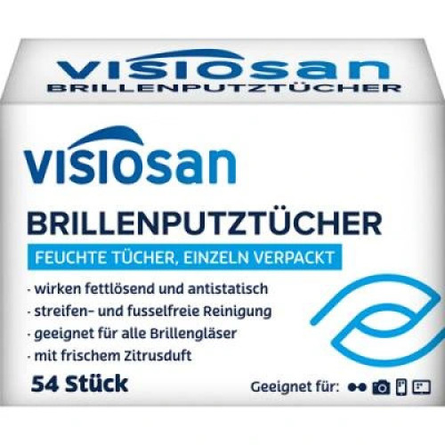 Visiosan briļļu tīrīšanas mitrās salvetes 54gab | Multum