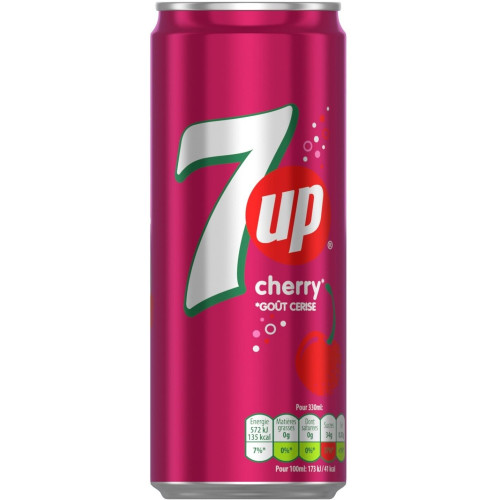 7up bezalkoholisks gāzēts dzēriens ar ķiršu garšu 330ml | Multum
