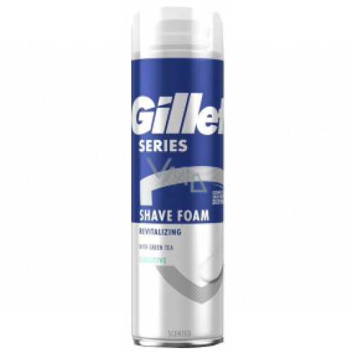 Gillette skūšanās putas ar zaļās tējas ekstraktu jutīgai ādai 250ml | Multum