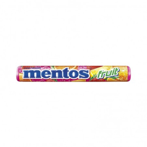 Mentos Rainbow košļājamās konfektes ar augļu garšām 37.5g | Multum