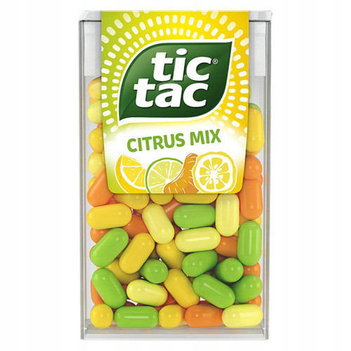 Tic Tac Citrus mix dražejas ar citrusaugļu garšu 18g | Multum