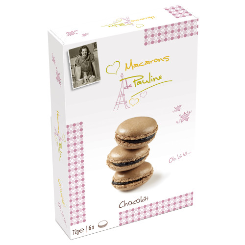 Macarons de pauline makarūni ar šokolāde garšu 6gab, 72g | Multum