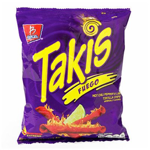 Takis Fuego kukurūzas čipsi ar laima un čili garšu 57g | Multum