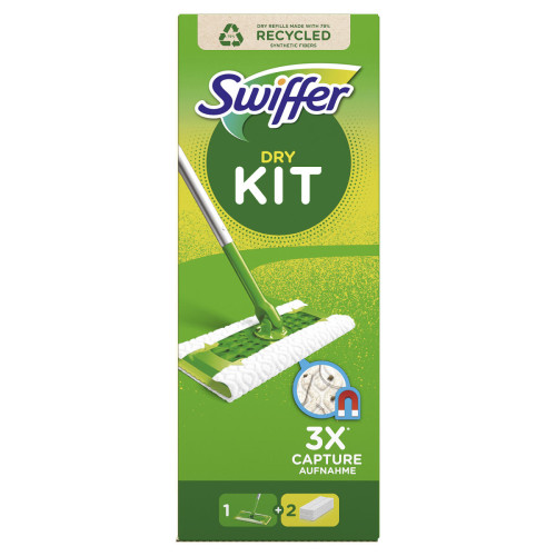 Swiffer grīdas slotas komplekts - slota, 2gab sausās lupatiņas - rezerves | Multum