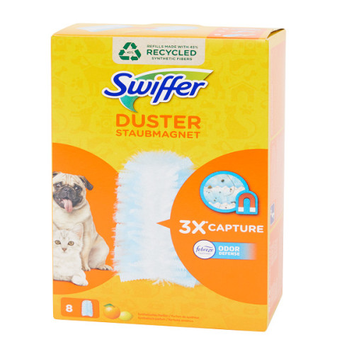 Swiffer putekļu savākšanas slotiņu rezerves ar citrusu smaržu 8gab | Multum