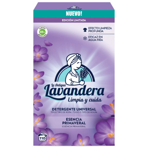 La Antigua Lavandera veļas pulveris ar svaigu pavasara smaržu 5.94kg, 110x | Multum