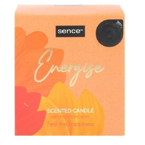 Sence Energise aromatizēta svece ar svaigu ziedu smaržu 125g | Multum