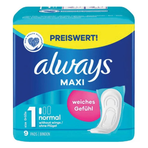 Always Maxi higiēniskās paketes (Normal) 9gab | Multum