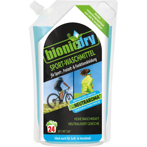 BionicDry Sport veļas mazgāšanas līdzeklis sporta apģērbiem 906 ml, 24x | Multum