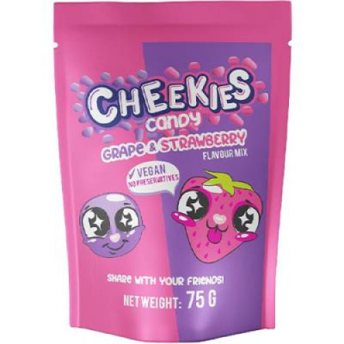 Cheekies konfektes ar vīnogu un zemeņu garšu 75g | Multum