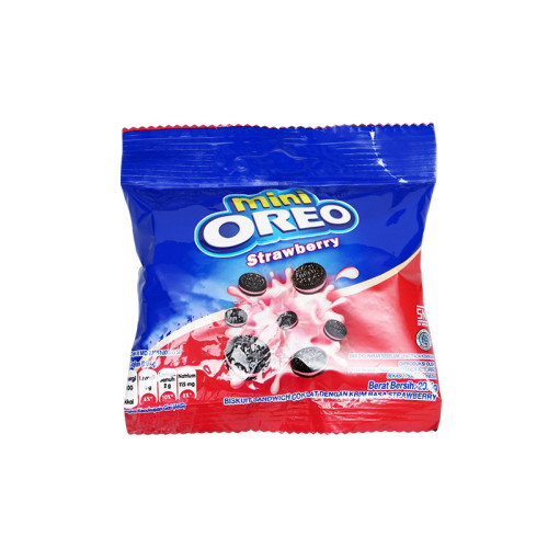 Oreo Mini cepumi ar zemeņu garšas krēmu 20.4g | Multum