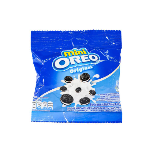 Oreo Mini cepumi ar vaniļas garšas krēmu 20.4g | Multum
