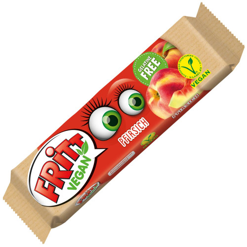 Fritt Vegan košļājamā konfekte ar persiku garšu 56g | Multum