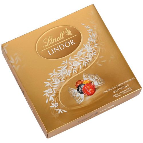 LINDT šokolādes konfekšu izlase kārbā ar pildījumu 187g | Multum