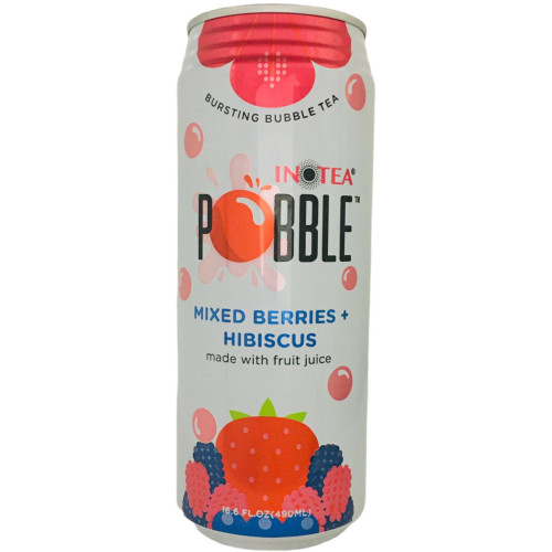 POBBLE burbuļtēja ar dažādu ogu un hibisku ziedu garšu 490ml | Multum