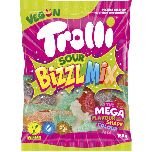 TROLLI Bizzl Mix Sour želejas konfektes 150g | Multum