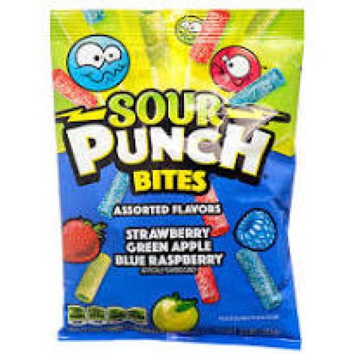SOUR PUNCH Sweet Bites 3 garšu košļājamās konfektes 150g | Multum