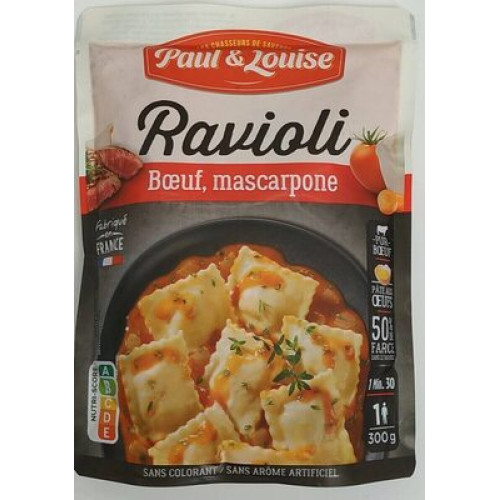 PAUL & LOUISE Ravioli ar liellopu un maskarponi 300g | Multum