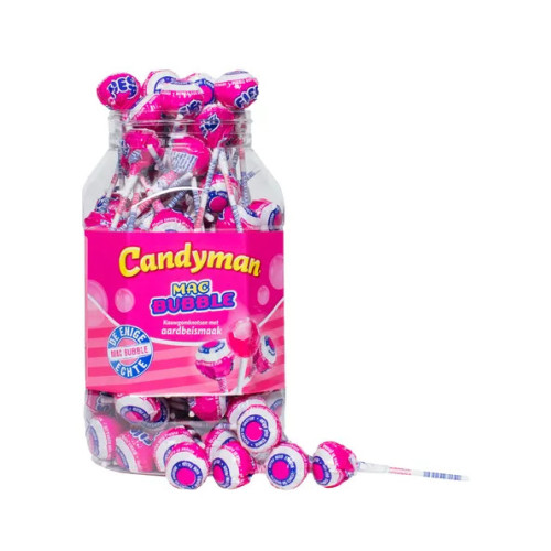 CANDYMAN Mac Bubble Strawberry ledenes 15g | Multum