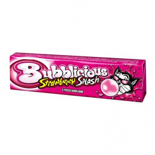 BUBBLICIOUS Strawberry košļājamā gumija 38g | Multum