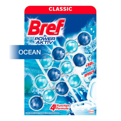 BREF Power Aktiv Ocean tualetes bloks 3x50g | Multum