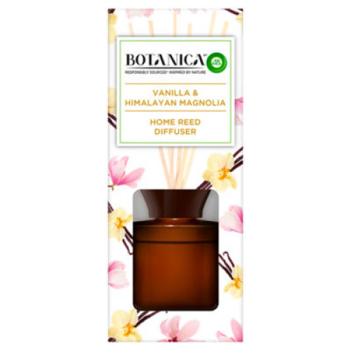 AIR WICK Botanica telpu gaisa atsvaidzinātājs ar kociņiem, ar vaniļas un magnoliju aromātu 80ml | Multum