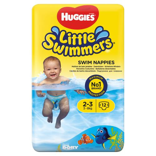 HUGGIES Little Swimmers autiņbiksītes peldēšanai #2-3, 3-8kg, 12gab | Multum