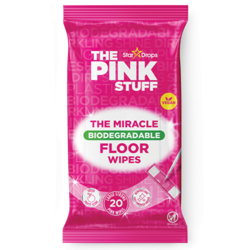 THE PINK STUFF mitrās salvetes grīdas tīrīšanai 20gab | Multum
