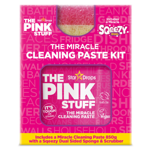 THE PINK STUFF multifunkcionāla tīrīšanas pasta 850g un divpusējs sūklis | Multum