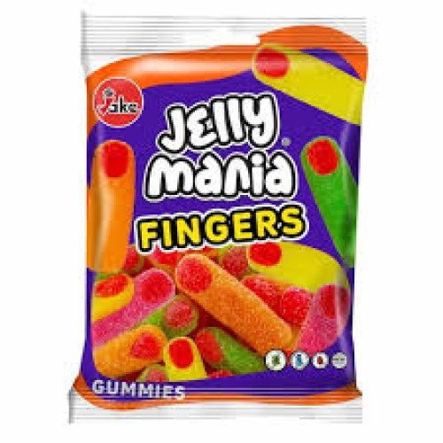 JAKE Jelly Mania Sour Fingers želejas konfektes 100g | Multum