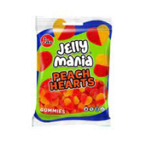 JAKE Jelly Mania Peach Hearts želejas konfektes 100g | Multum