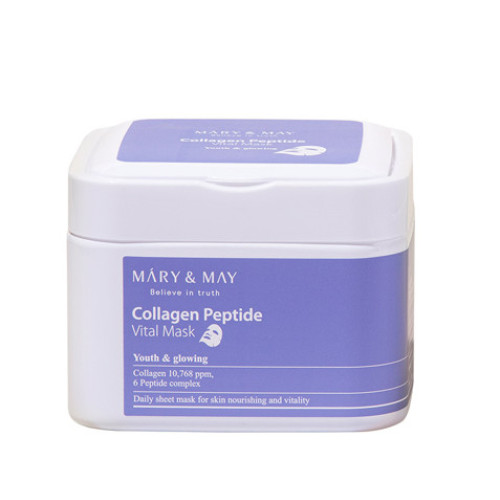 MARY&MAY Collagen Peptide Vital auduma maskas sejai 30gab | Multum