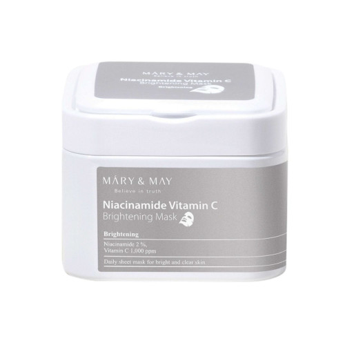 MARY&MAY Niacinamide Vitamin C Brightening auduma maskas sejai 30gab | Multum