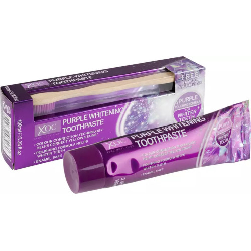 XPEL Purple Whitening balinoša zobu pasta 100ml + zobu birste | Multum