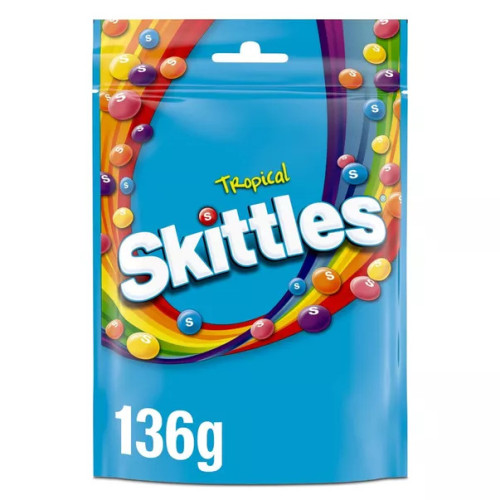 SKITTLES Tropical dražejas 136g | Multum