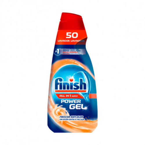 FINISH Allin1 Max Power Anti-odor mazgāšanas gēls trauku mašīnām (50x) 1L | Multum